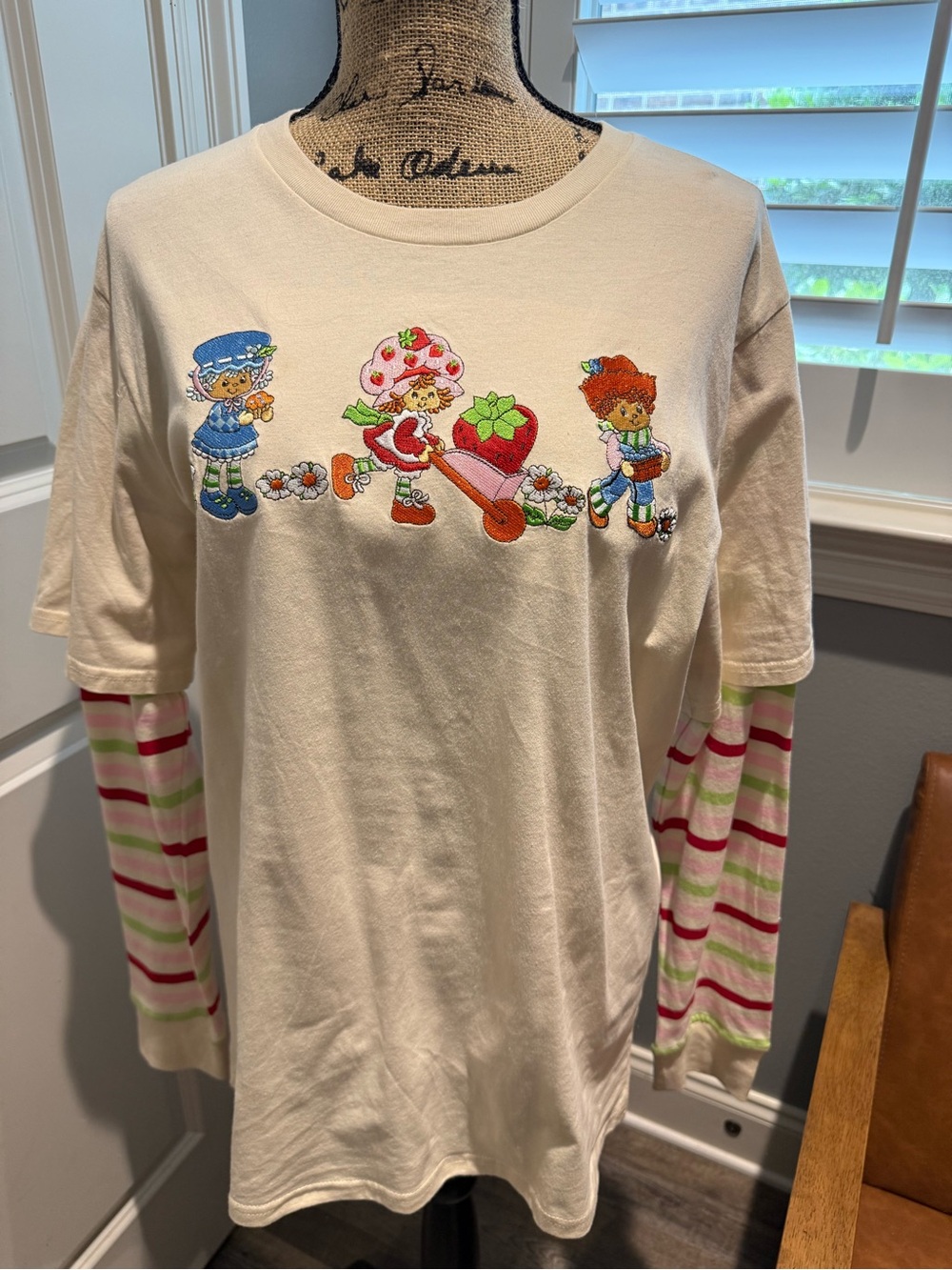 Hot Topic Strawberry Shortcake Character Layered Long-Sleeve Tee